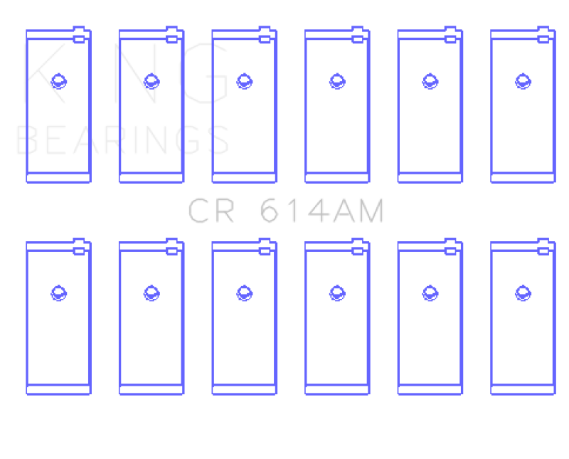 King Engine Bearings Chrysler 170CI 2.8L/198CI 3.2L/225CI 3.7L Rod Bearings (Size 0.40 Oversized)