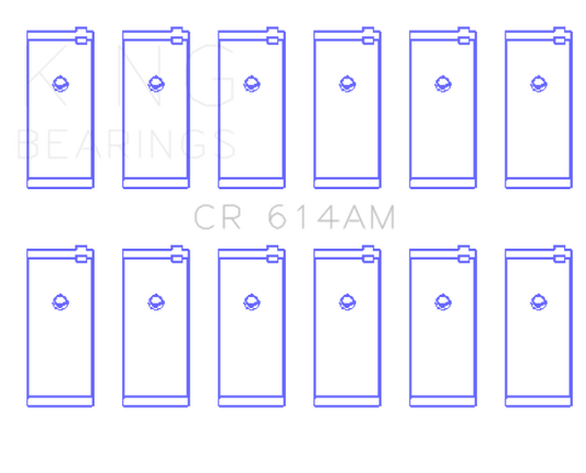 King Engine Bearings Chrysler 170CI 2.8L/198CI 3.2L/225CI 3.7L Rod Bearings (Size 0.40 Oversized)