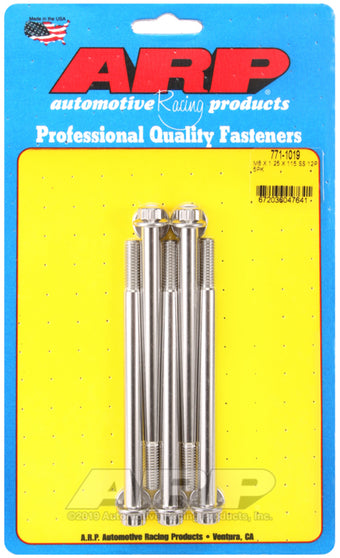 compare product ARP M8 x 1.25 x 115 12pt Stainless Steel Bolts (5/pkg)