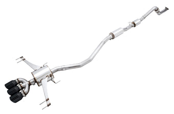compare product AWE Tuning 2017+ Honda Civic Type R Touring Edition Exhaust w/Front & Mid Pipe - Diamond Blk Tips