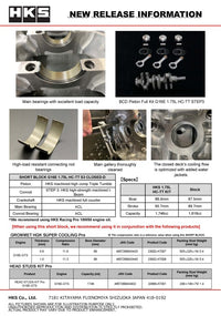 HKS SHORT BLOCK G16E 1.75L HC-TT S3 CLOSED-D
