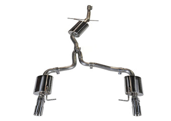 compare product AWE Tuning Audi B8 A4 Touring Edition Exhaust - Dual Outlet Polished Silver Tips