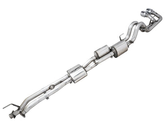 compare product AWE Tuning 16-22 Toyota Tacoma 0FG Cat-Back Exhaust w/ BashGuard - Dual Chrome Silver Tips