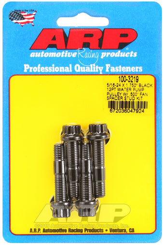 compare product ARP 5/16-24 X 1.750 black 12pt water pump pulley w/ .500in fan spacer stud kit