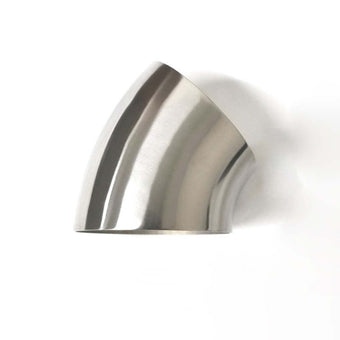 compare product Ticon Industries 2.25in Diameter 45 Degree 1.1D 1mm/.039in Titanium Elbow - No Leg