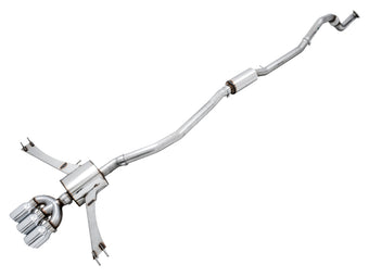 compare product AWE Tuning 2016+ Honda Civic Si Touring Edition Exhaust w/Front Pipe & Triple Chrome Silver Tips
