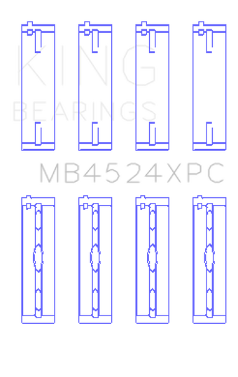 compare product King Engine Bearings Nissan VR38DETT pMaxKote Performance Main Bearing Set - Size STD