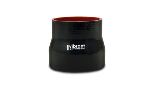 Vibrant 4 Ply Reducer Coupling 1.25in x 1.50in x 3in Long (BLACK)