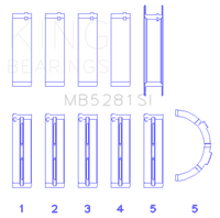 King Engine Bearings Ford 281CI 4.6L V8 (Size +0.25) Main Bearing Set