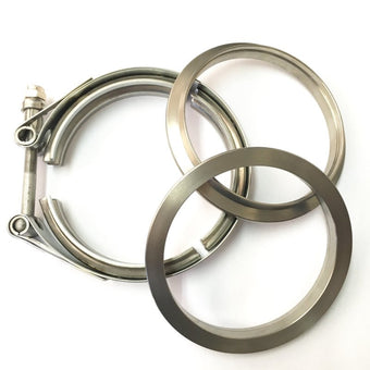 compare product Ticon Industries 3.5in Titanium V-Band Clamp Assembly (2 Flanges/1 Clamp)