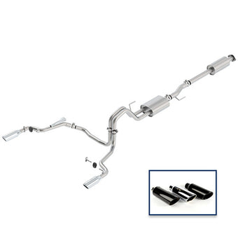 compare product Ford Racing 15-18 F-150 5.0L Cat-Back Sport Exhaust System - Rear Exit Chrome Tips