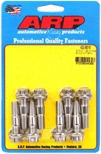compare product ARP Sport Compact M10 x 1.25 x 48mm Stainless Accessory Studs (8 pack)