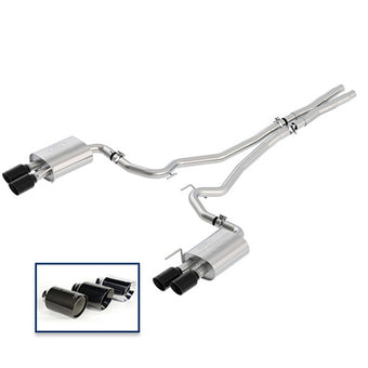 compare product Ford Racing 2018+ Mustang GT 5.0L Cat-Back Extreme Exhaust System w/ Quad Black Chrome Tips