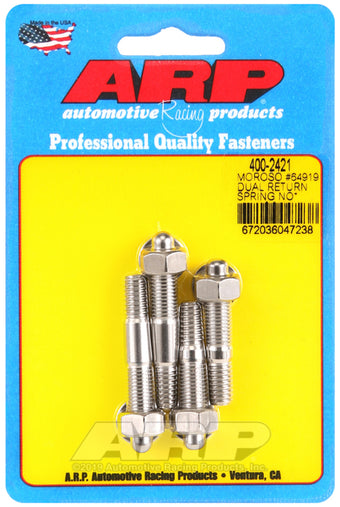 compare product ARP Moroso 64919 Dual Return Spring no Spacer Plate SS Carb Stud Kit