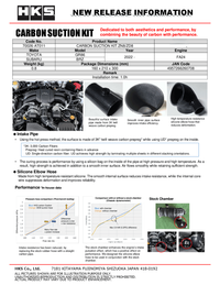 HKS Carbon Susction Kit ZN8/ZD8