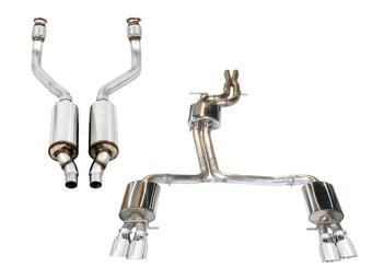 compare product AWE Tuning Audi B8 / B8.5 S5 Cabrio Touring Edition Exhaust - Resonated - Chrome Silver Tips