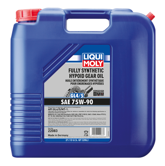 compare product LIQUI MOLY 20L Fully Synthetic Hypoid Gear Oil (GL4/5) 75W90