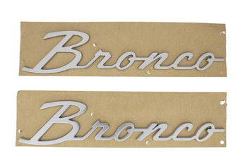 compare product Ford Racing 21-23 Bronco Script Fender Badge - Silver