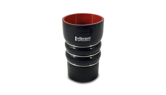 Vibrant Silicone Coupling 4 Ply Aramid CAC Hose 3in x 3.5in Inlet/Outlet - Black