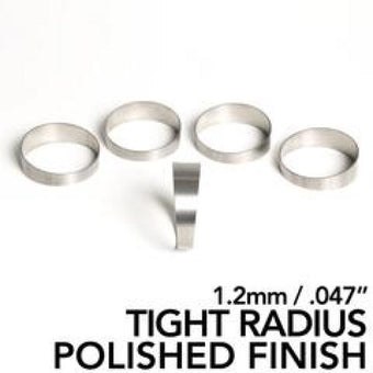 compare product Ticon Industries 3.0in 1.14D Tight Radius 1.2mm/.047in Wall Polished Titanium Pie Cuts - 5pk