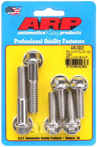 compare product ARP BB Chrysler SS hex bellhousing bolt kit