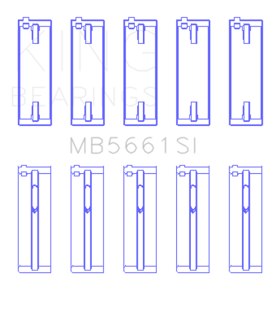 King Audi / Volkswagen ADZ/AWT/APK 1.6/1.8/2.0L Crankshaft Main Bearing Set (Set of 5) (Size +0.5)