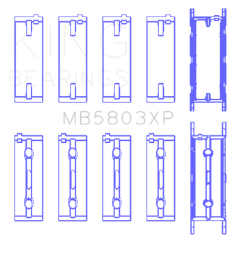 compare product King Engine Bearings BMW S65B40A Crankshaft Main Bearings Set of 5