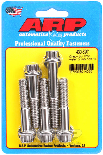 compare product ARP SB/BB Chevy Short Water Pump SS 12pt Bolt Kit