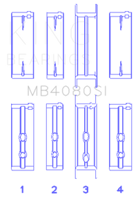 King Engine Bearings GMC 2.8L/3.4L V6 173Ci/207Ci (Size +0.50mm) Main Bearing Set