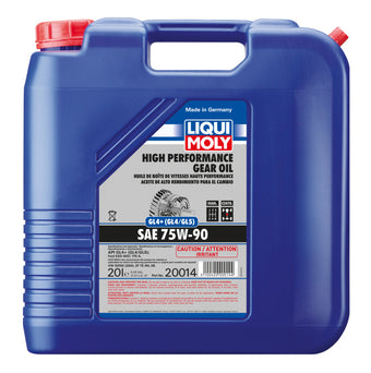 compare product LIQUI MOLY 20L High Performance Gear Oil (GL4+) SAE 75W90
