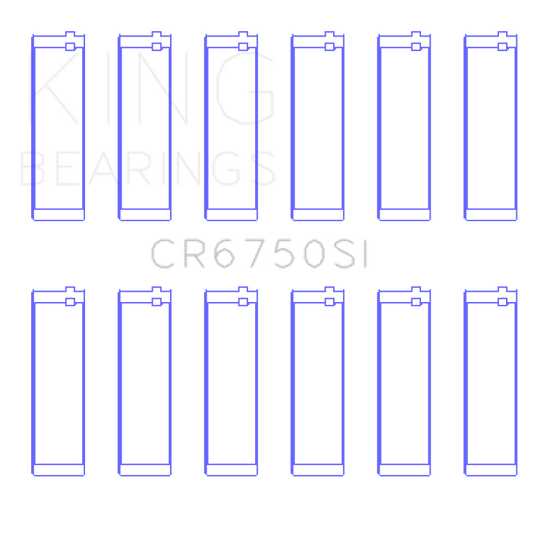 King Engine Bearings Opel X30Xe (Ecotech) (Size +0.50mm) Connecting Rod Bearing Set
