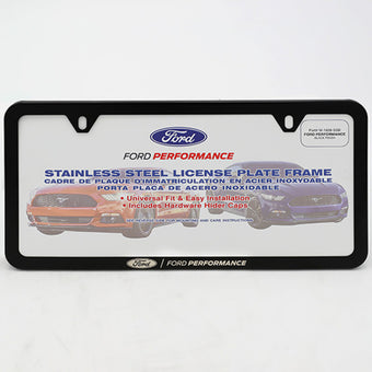 compare product Ford Racing Ford Performance Slim License Plate Frame - Black Stainless Steel