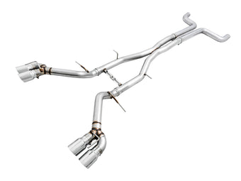 compare product AWE Tuning 16-19 Chevy Camaro SS Non-Res Cat-Back Exhaust - Track Edition (Quad Chrome Silver Tips)
