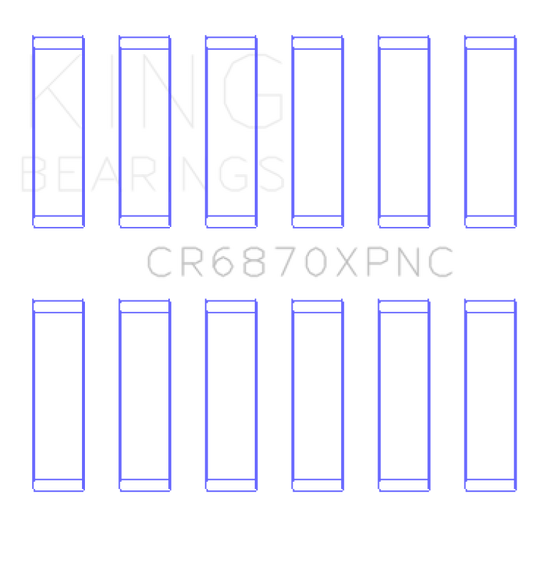 King Engine Bearings Nissan VR38DETT (Size .026) pMaxKote Performance Con Rod Bearing Set