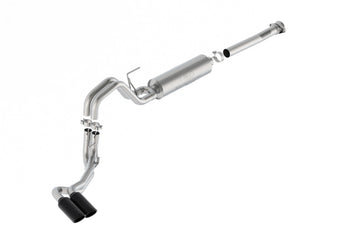 compare product Ford Racing 21-24 F-150 122.8in Dual Side Exit Exhaust - Black Tips