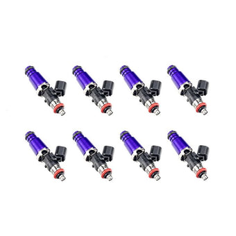 compare product Injector Dynamics 1340cc Injectors - 60mm Length - 14mm Purple Top - 15mm Lower O-Ring (Set of 8)