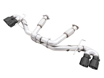 compare product AWE Tuning 2020 Chevrolet Corvette (C8) Track Edition Exhaust - Quad Diamond Black Tips