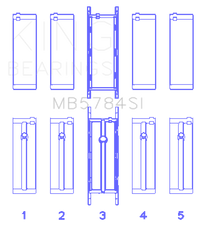 King Engine Bearings 13-15 BMW 320i Main Bearing Set
