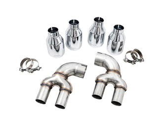 compare product AWE Tuning 2019+ BMW M340i (G20) OE-Config-To-Quad Tip Conversion Kit - Chrome Silver Tip