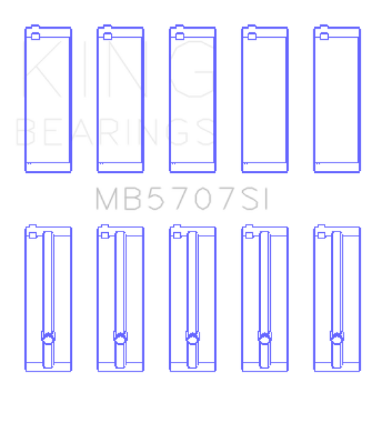 King Engine Bearings Hyundai G4KE / G4KC (Size +5) Main Bearings (Set of 5)