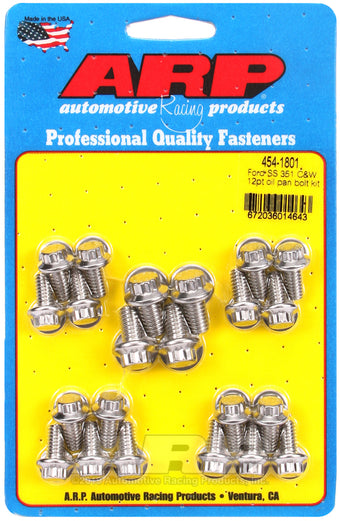 compare product ARP Ford SS 351C and W 12pt Oil Pan Bolt Kit