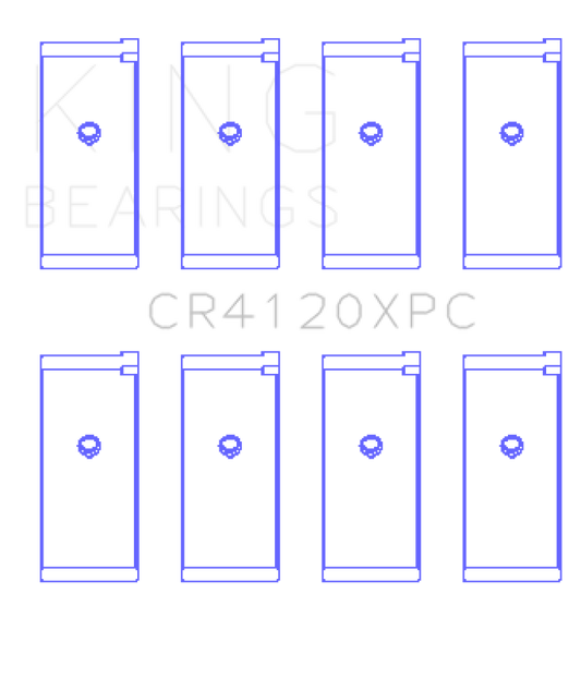 King Mitsubishi 4G63/4G64 Performance Coated Connecting Rod Bearing (Set of 4) - Size STD