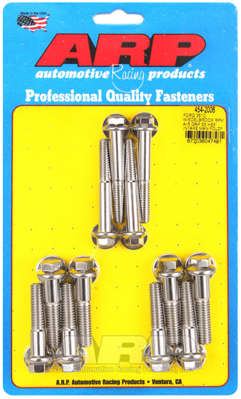 compare product ARP Ford 351C w/Edelbrock RPM air gap hex intake manifold bolt kit