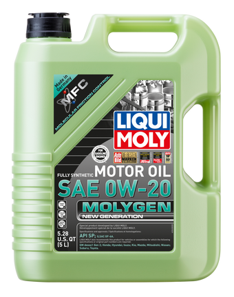 compare product LIQUI MOLY 5L Molygen New Generation Motor Oil SAE 0W20