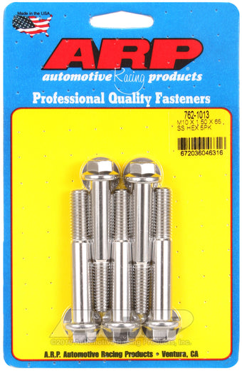 compare product ARP M10 x 1.50 x 65mm Hex Stainless Steel Bolts (Set of 5)