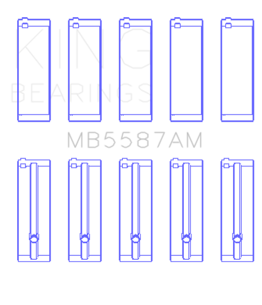King Engine Bearings 92-95 Suzuki Sidekick G15A/G16A/G16B Crankshaft Main Bearings - 5 Pairs in Set