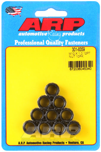 compare product ARP M10 x 1.00 12-Point Nut Kit (Pack of 10)