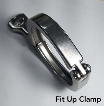 compare product Ticon Industries 4in Stainless Steel Tri-Clover Clamp Heavy Duty Single Pin w/Silicone Gasket