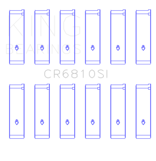 King Engine Bearings Chrysler 215 (Size .026) Connecting Rod Bearings (Set of 6)