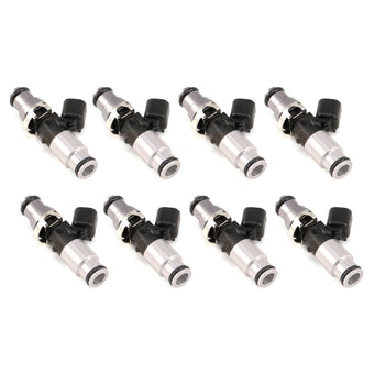 compare product Injector Dynamics 2600-XDS Injectors - 60mm Length - 14mm Top - 14mm Bottom Adapter - Pot (Set of 8)